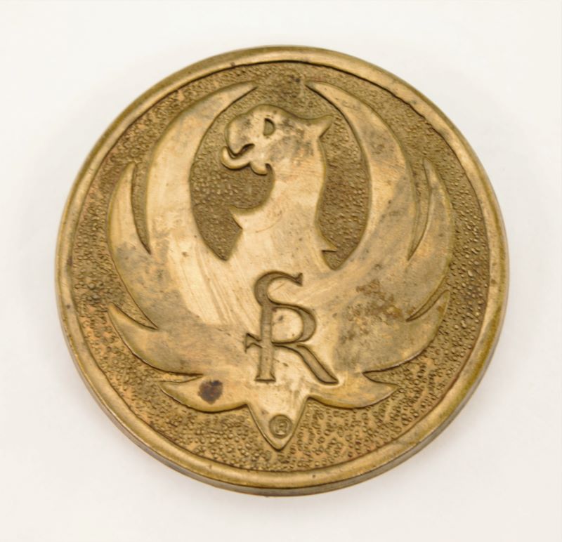 Ruger SR Solid Brass Logo Belt Buckle Vintage